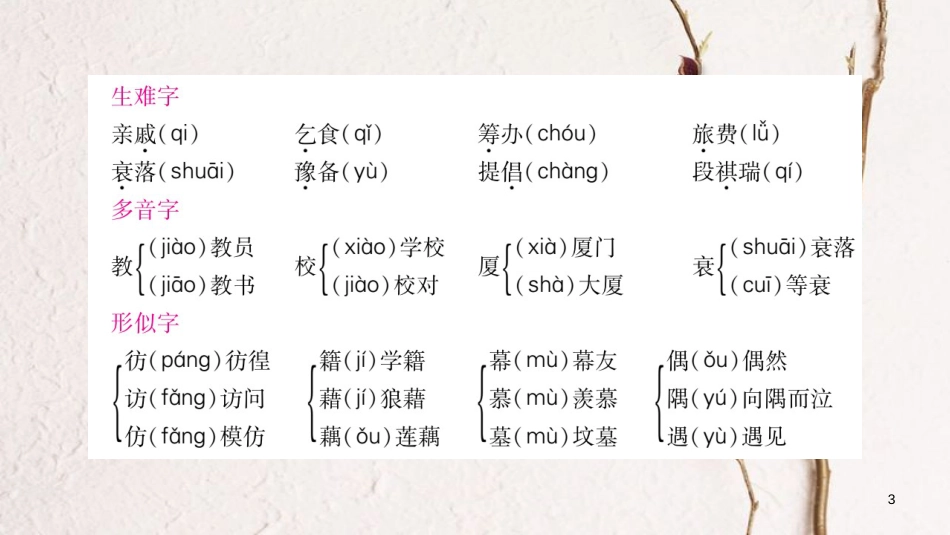 （玉林专版）七年级语文下册 第三单元 9 鲁迅自传习题课件 语文版_第3页