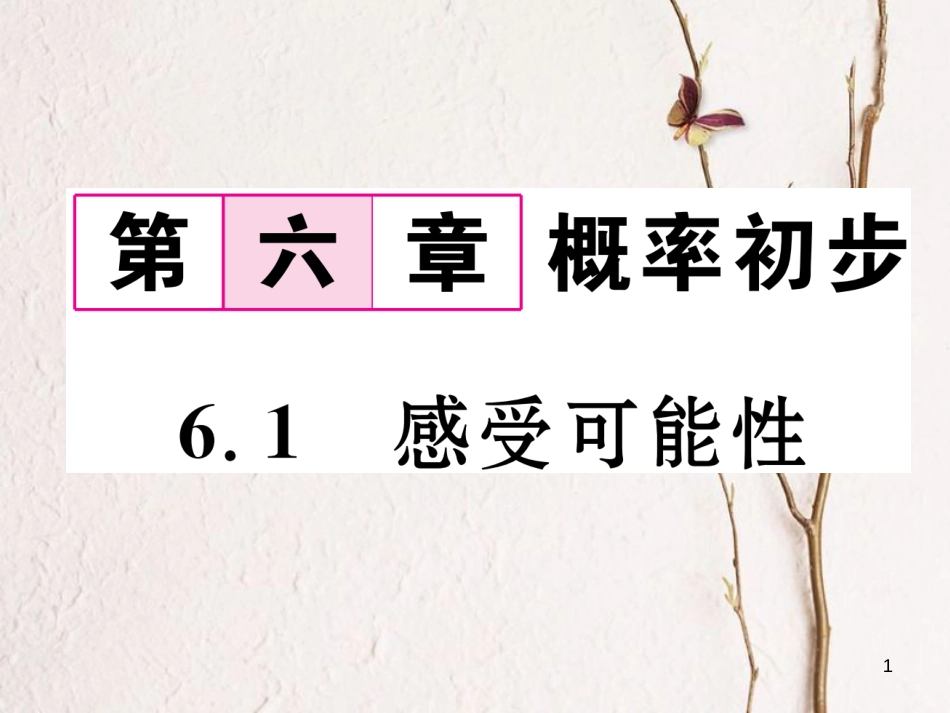 七年级数学下册 第6章 概率初步 6.1 感受可能性作业课件 （新版）北师大版_第1页