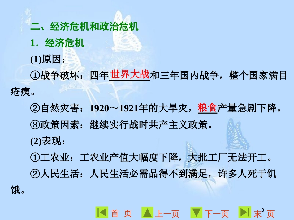 高中历史 专题七 苏联社会主义建设的经验与教训 一 社会主义建设道路的初期探索课件 人民版必修2_第3页