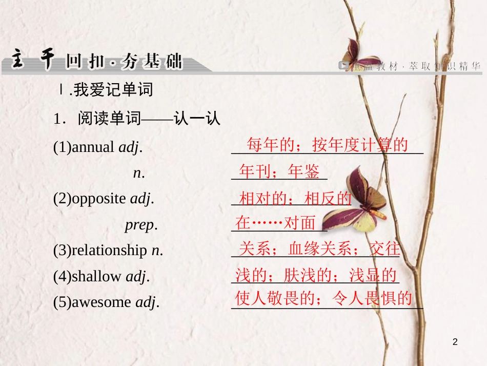 版高考英语大一轮复习 第1部分 模块复习方略 Unit 3 Under the sea课件 新人教版选修7_第2页