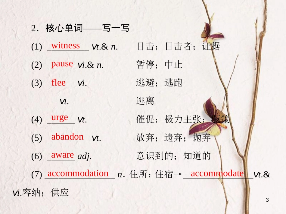 版高考英语大一轮复习 第1部分 模块复习方略 Unit 3 Under the sea课件 新人教版选修7_第3页