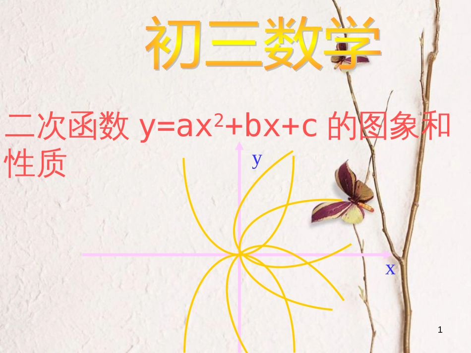 九年级数学下册 5.2 二次函数的图象与性质（5）课件 （新版）苏科版_第1页