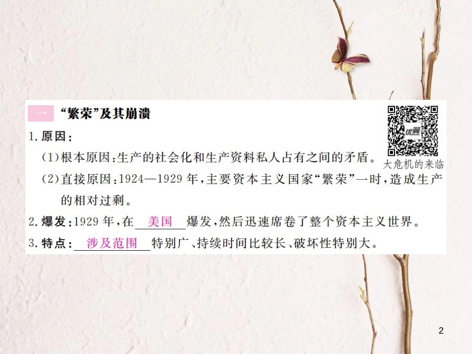 （全国版）九年级历史下册 第二单元 凡尔赛—华盛顿体系下的世界 4 经济大危机练习课件 新人教版_第2页