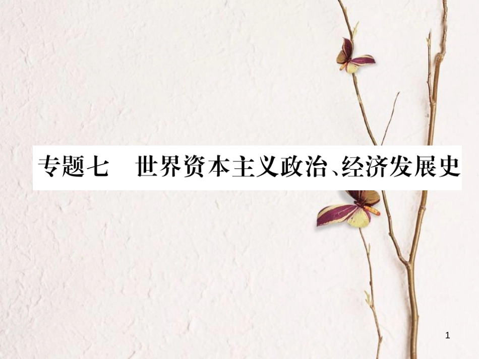 （河北专版）中考历史总复习 专题7 世界资本主义政治、经济发展史课件_第1页