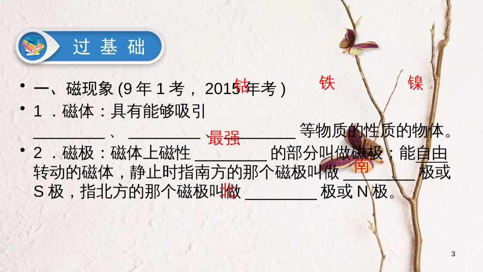 中考物理总复习 第四板块 电与磁 第27课时 电与磁课件_第3页