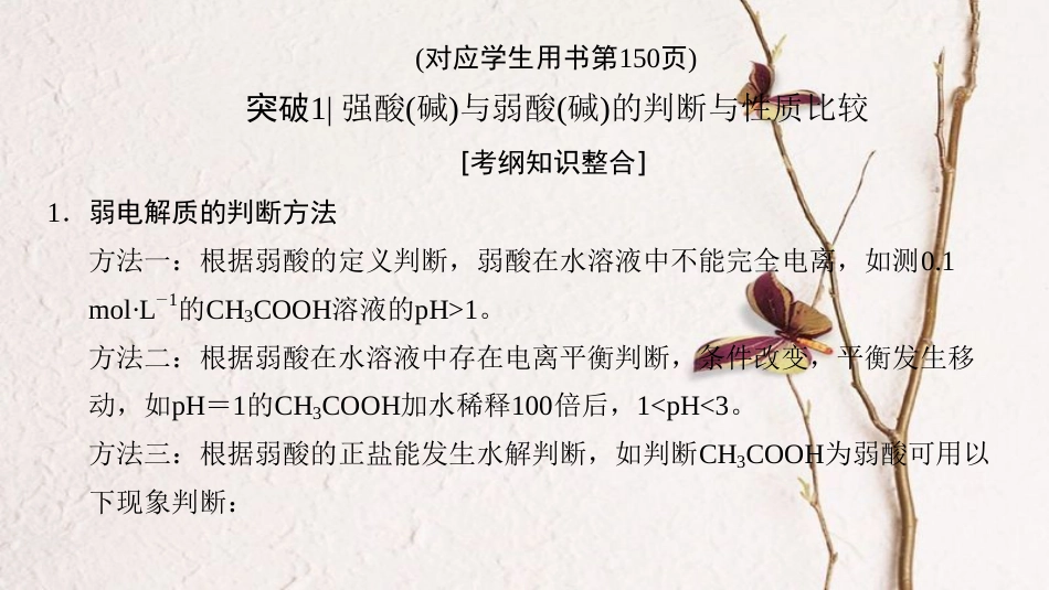 （全国通用）2019版高考化学一轮复习 第8章 水溶液中的离子平衡 专项突破15 强酸（碱）与弱酸（碱）的比较课件_第3页