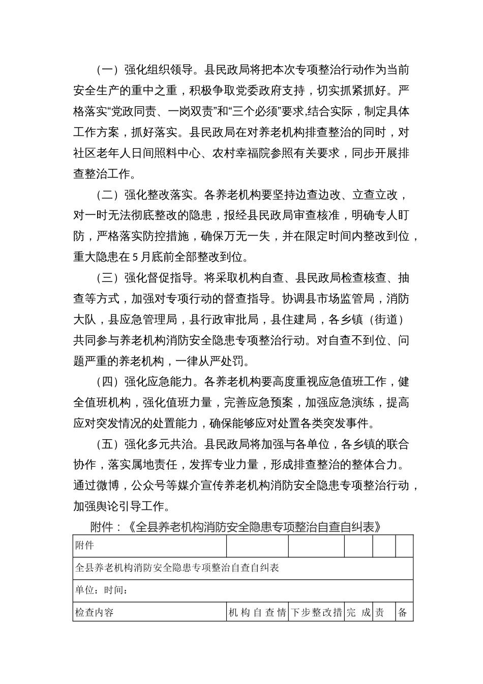 养老机构消防安全隐患专项整治行动方案_第3页