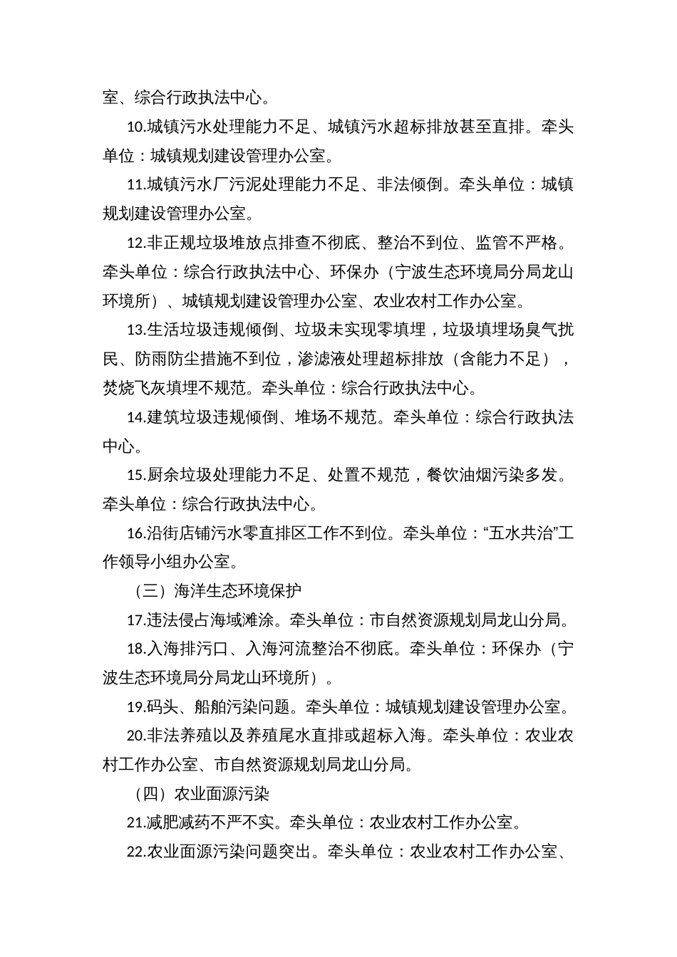 乡镇街道生态环境问题“举一反三”大排查大整改工作方案_第3页
