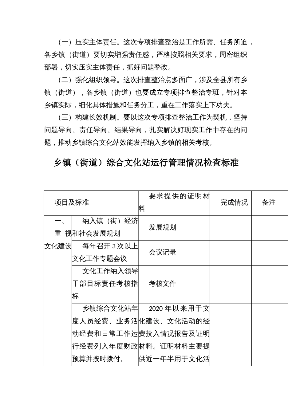 综合文化站运行管理情况专项整治方案_第2页