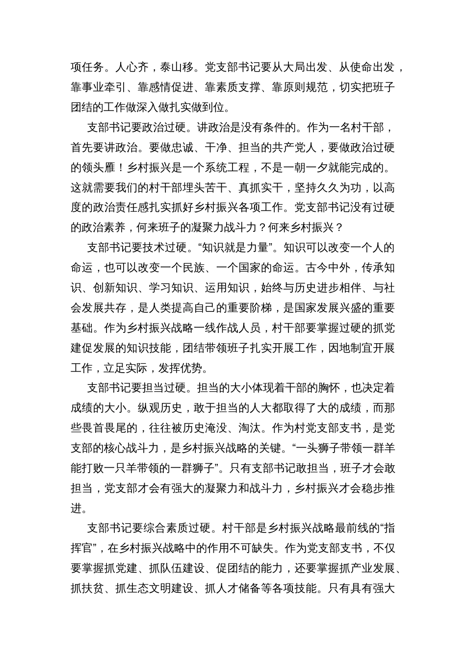 镇党委书记在镇新一届村“两委”班子成员集体谈话会上的讲话_第2页