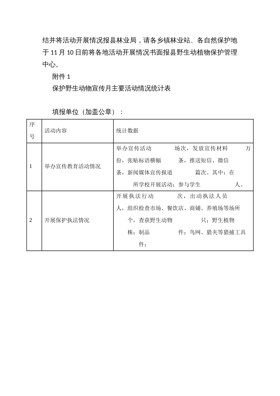 组织开展保护野生动物宣传月活动方案_第3页