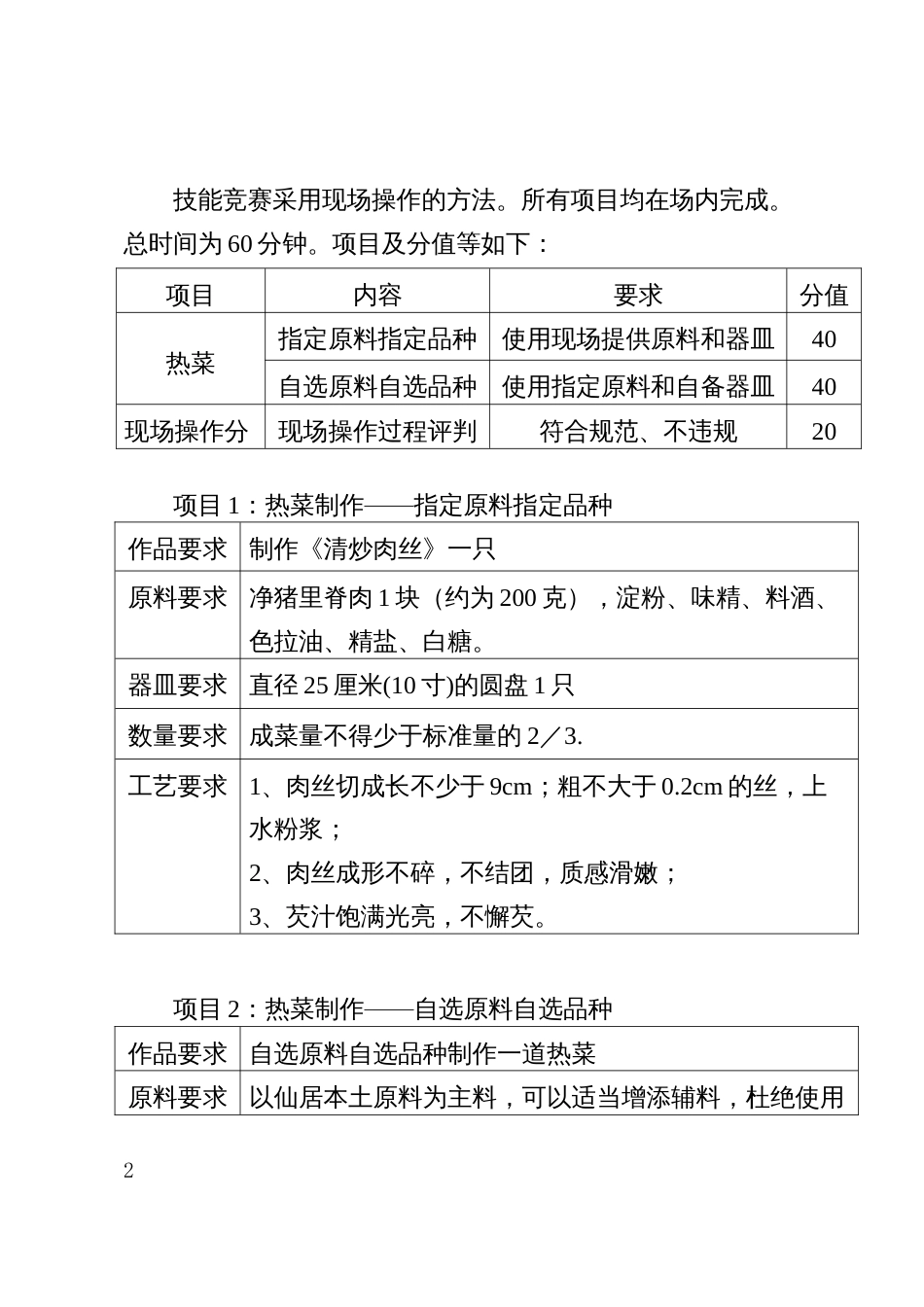 职业技能竞赛技术文件中式烹调_第2页