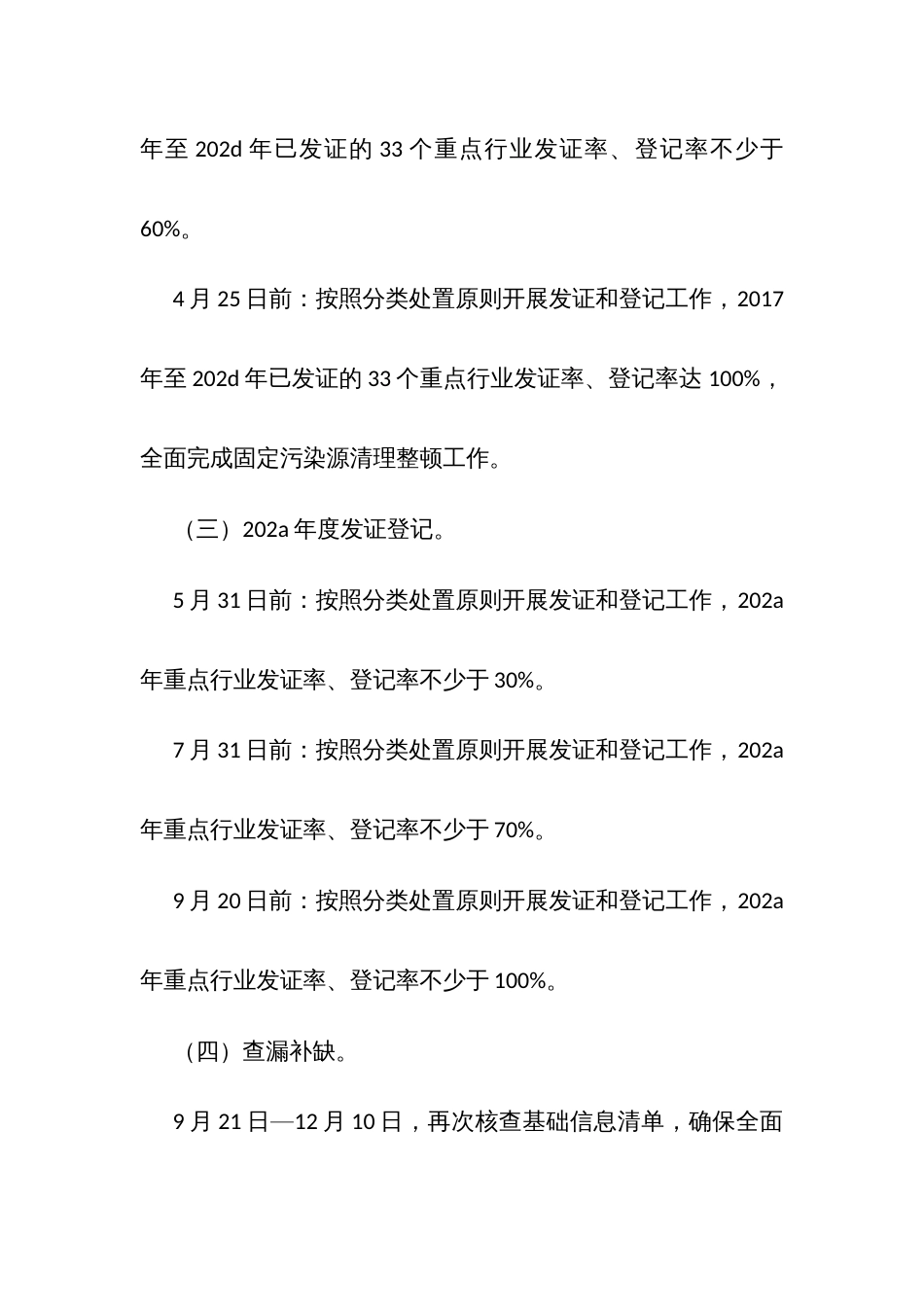 县固定污染源排污许可清理整顿和发证登记工作实施方案_第3页