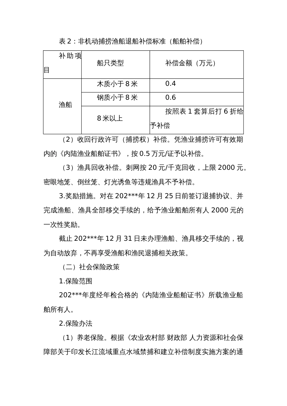 县新安江渔民退捕工作实施方案_第3页