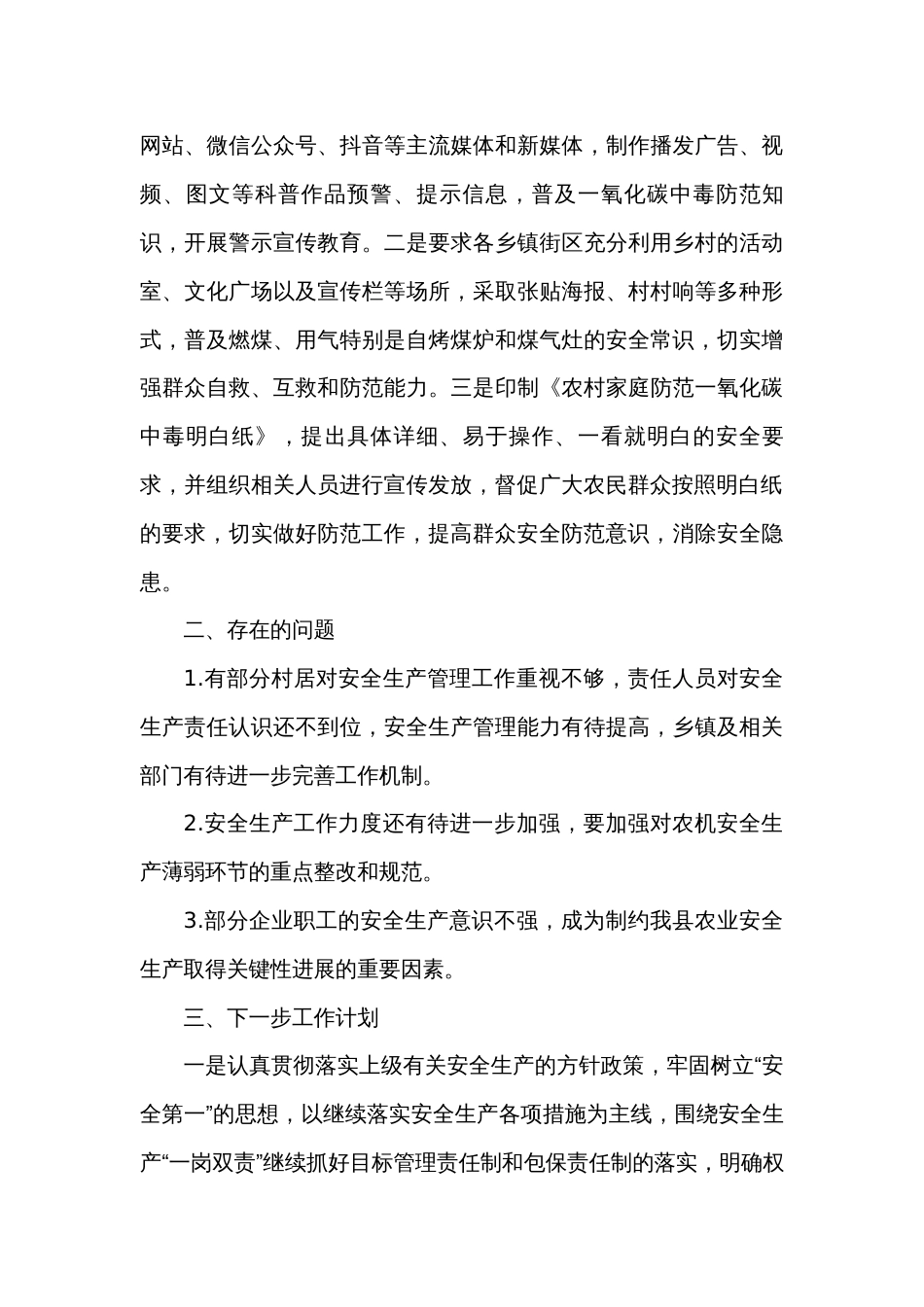 农业农村安全生产年度工作总结_第3页