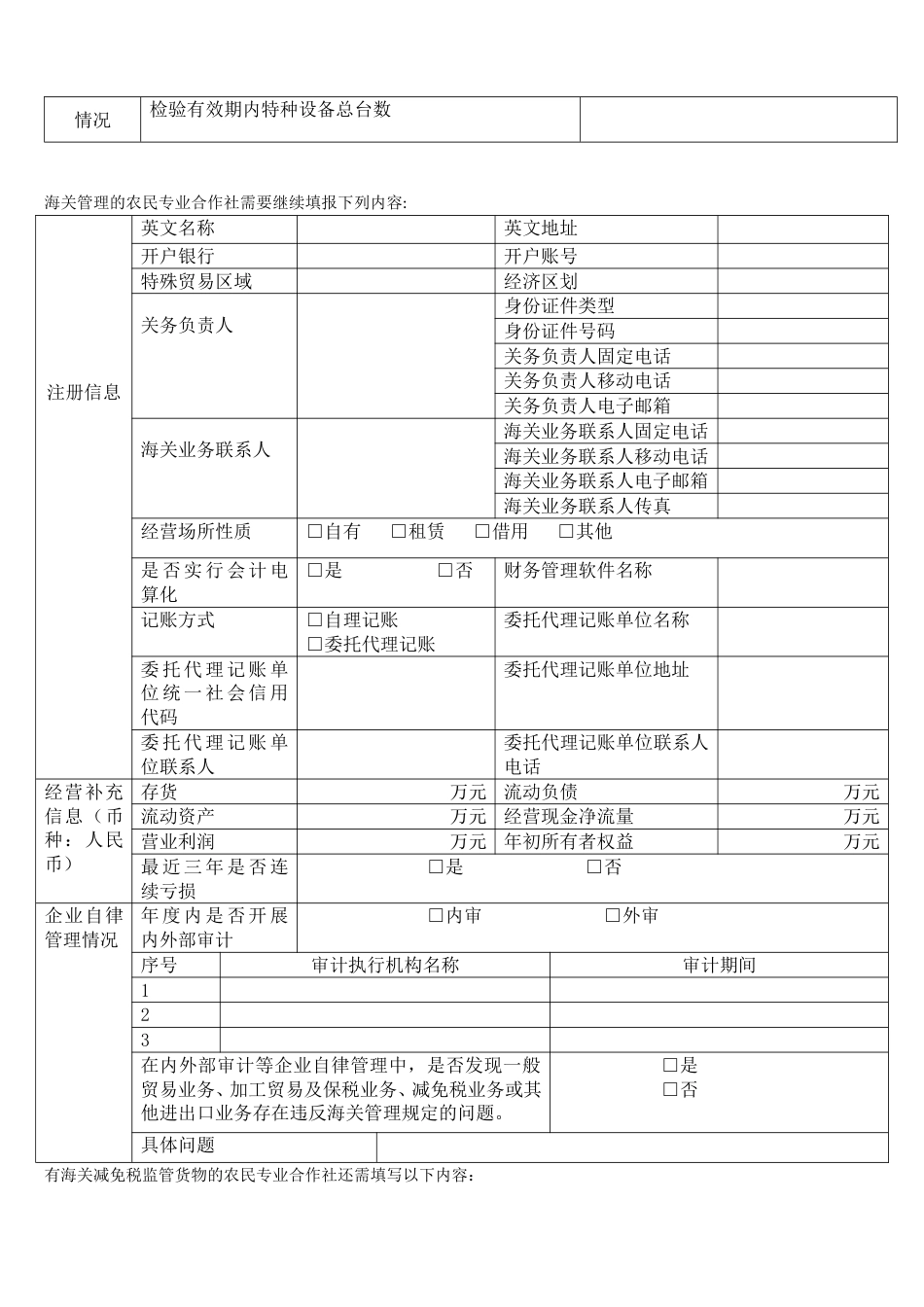 农民专业合作社工商登记年度报告书（模板）_第3页