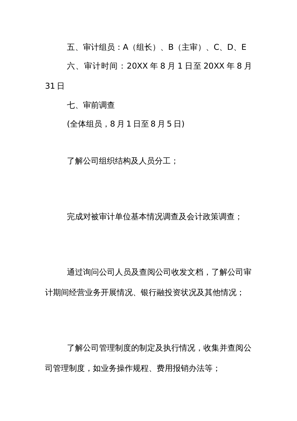 某公司例行审计方案模板_第3页