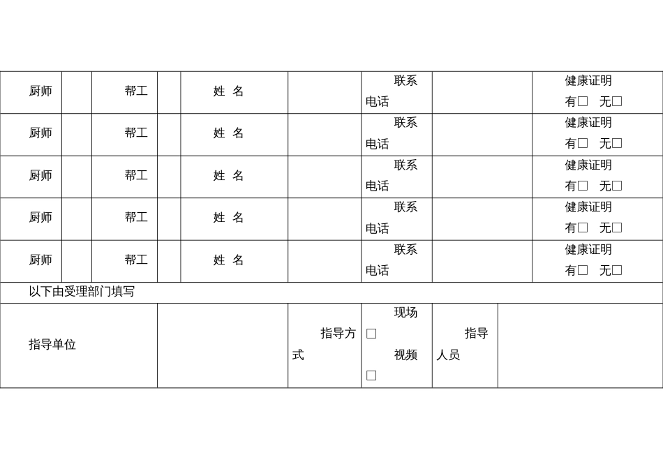 农村集体聚餐备案登记表_第2页