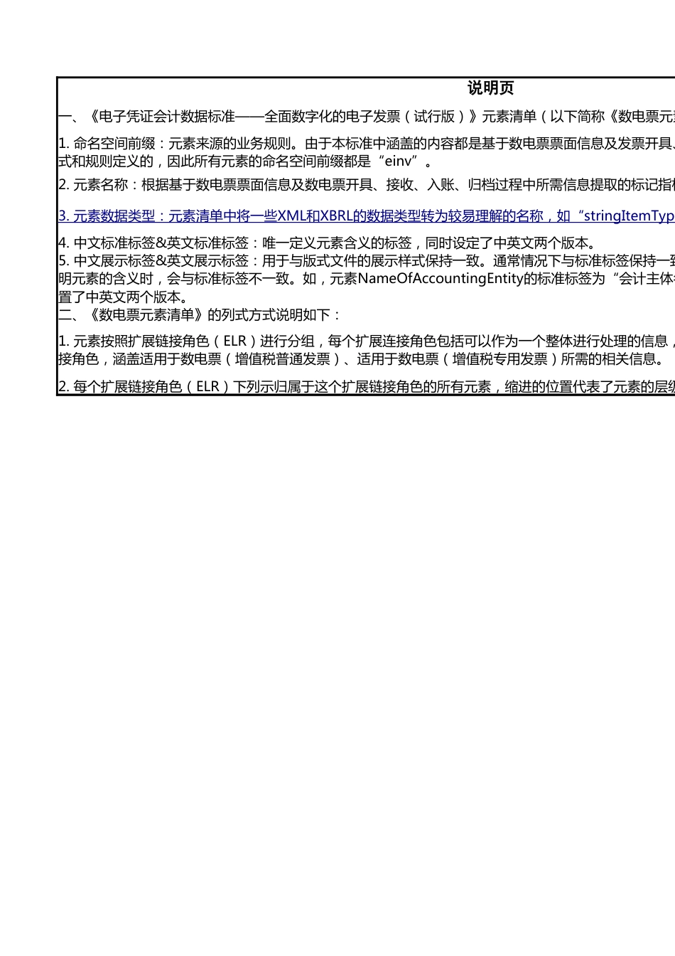 《电子凭证会计数据标准——全面数字化的电子发票（试行版）》元素清单_第1页