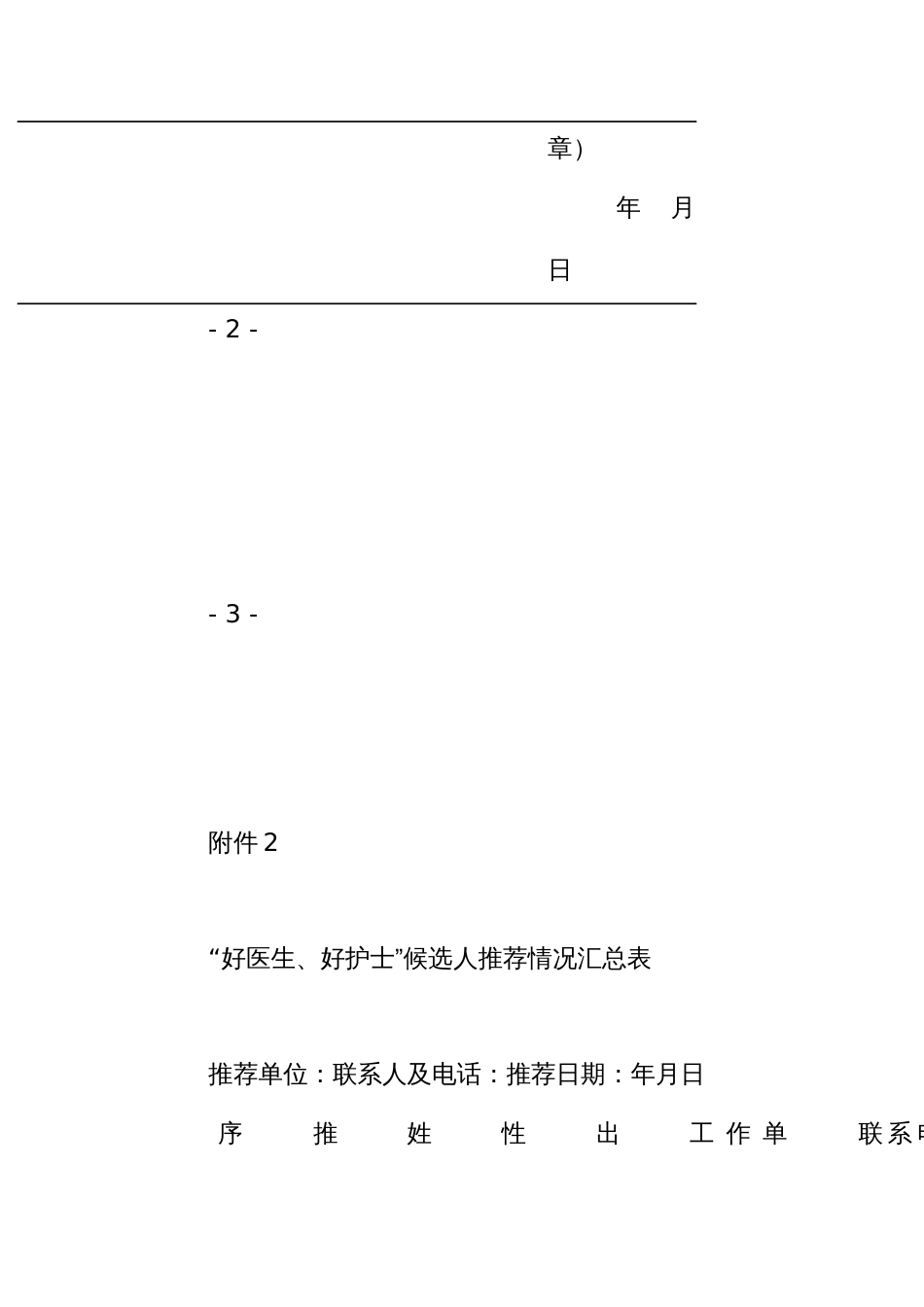 “好医生、好护士”候选人推荐表_第3页