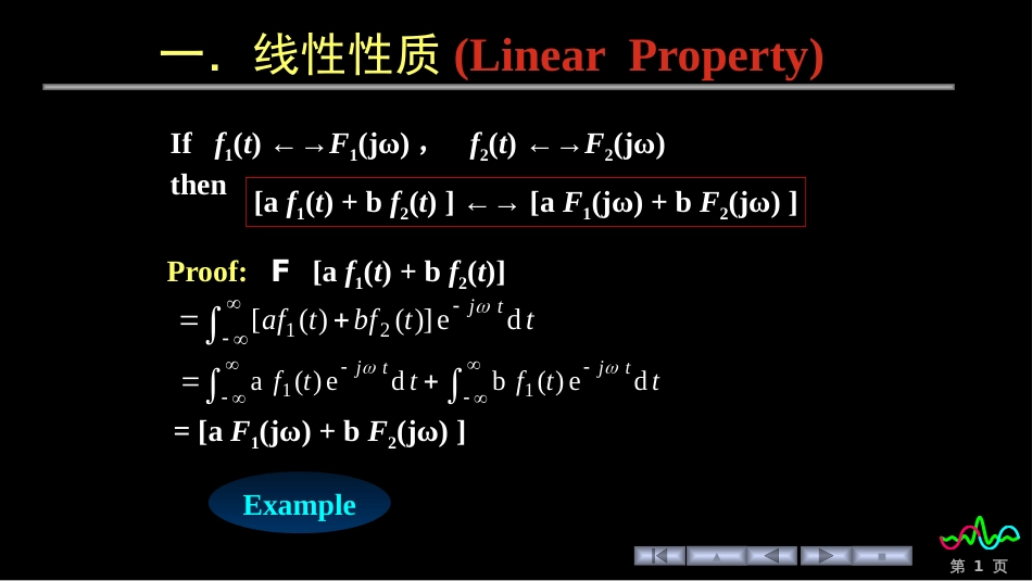 (81)--4.5.1 傅里叶变换的线性性质_第1页