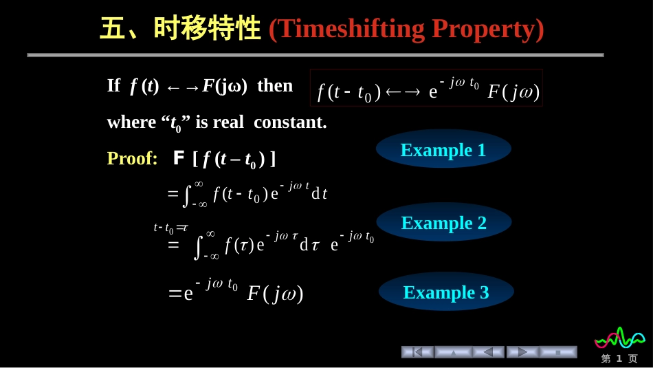 (85)--4.5.5 傅里叶变换的时移性质_第1页