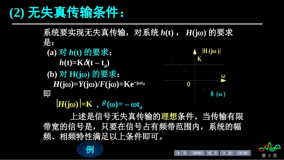 (91)--4.8.2 无失真传输与理想滤波器_第2页