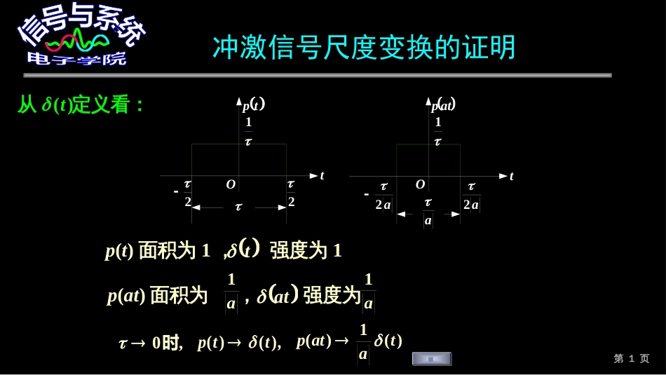 (126)--冲激信号尺度变换的证明_第1页