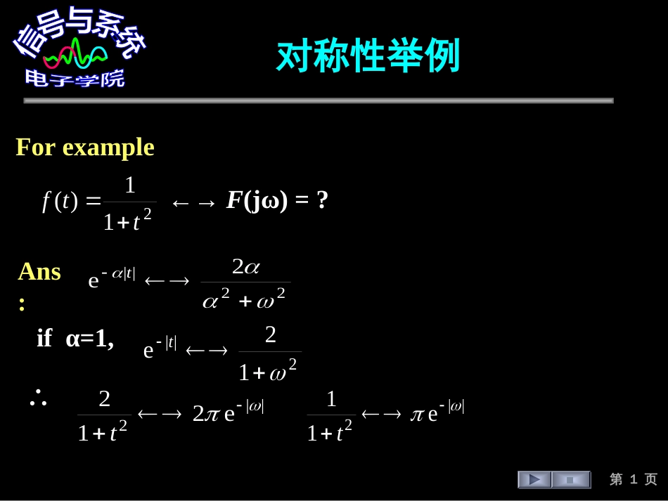 (142)--对称性举例信号与系统_第1页