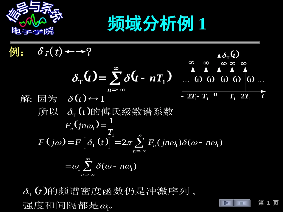 (212)--周期信号傅氏变换例1_第1页