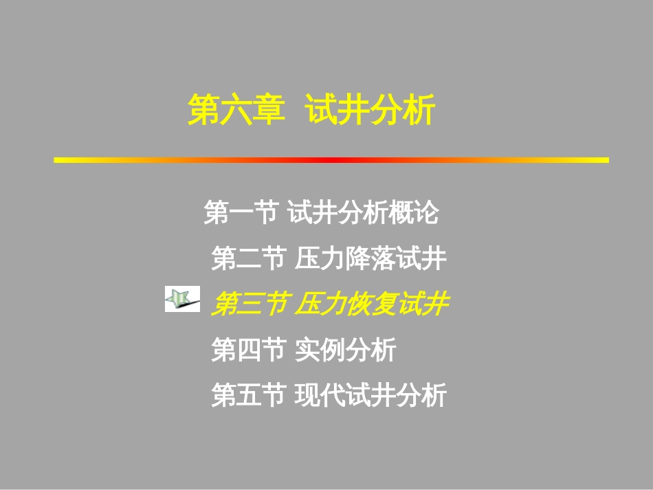 (1.51)--6.3.2压力恢复试井（MDH法）_第1页