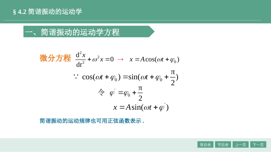 (1.9)--4-第4章机械振动大学物理_第1页