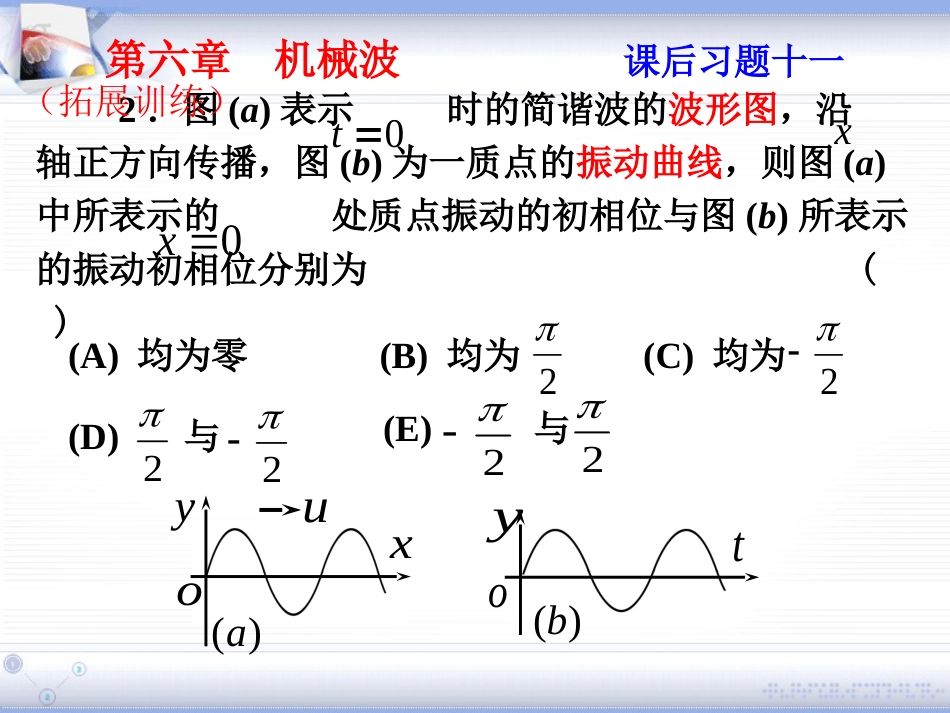(2.6)--第六章 机械波大学物理_第2页