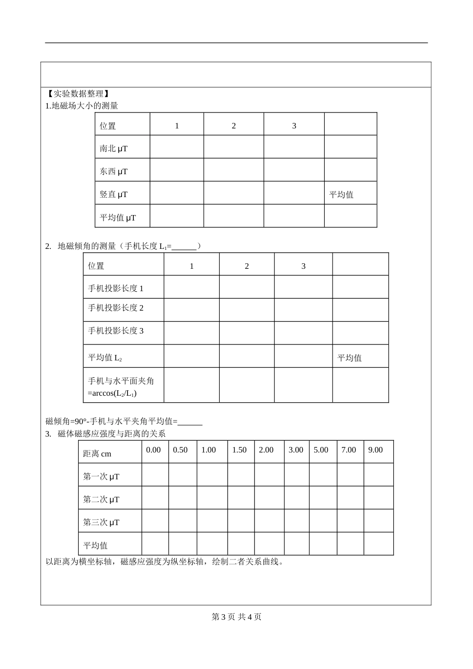 (5.4.7.3)--实验报告模板-磁场的测量_第3页