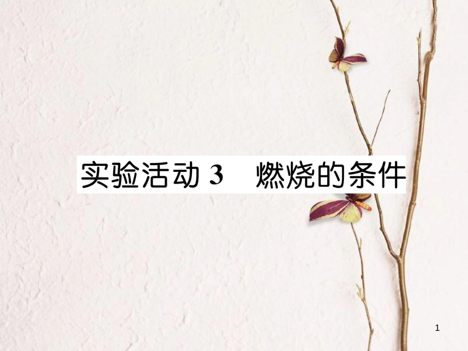 九年级化学上册 第7单元 燃料及其利用 实验活动3 燃烧的条件作业课件 (新版)新人教版_第1页