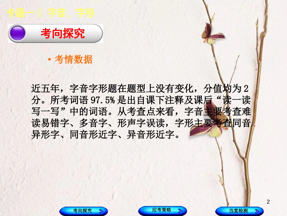 （江西专版）中考语文 第1篇 语文知识及运用 专题一 字音、字形课件_第2页