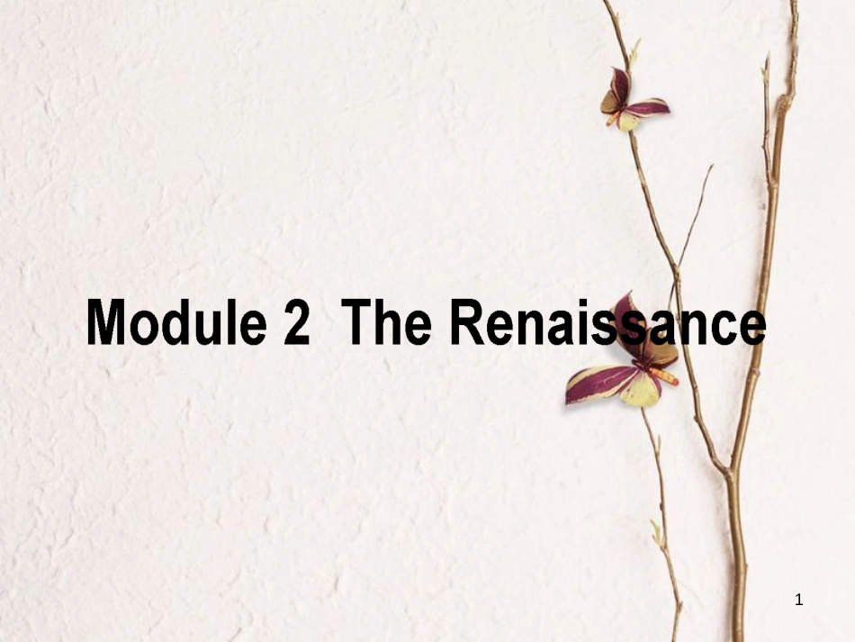 高考英语二轮复习 Module 2 The Renaissance课件 外研版选修8_第1页