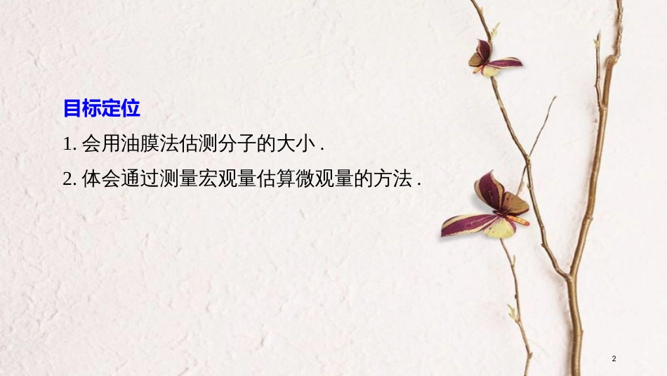 版高中物理 第一章 分子运动论 第二节 测量分子的大小课件 粤教版选修3-3_第2页