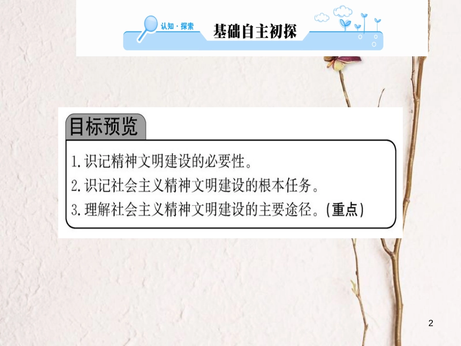 高中政治 第四单元 发展先进文化 第九课 建设中国特色社会主义文化 第二框 建设社会主义精神文明课件 新人教版必修3_第2页