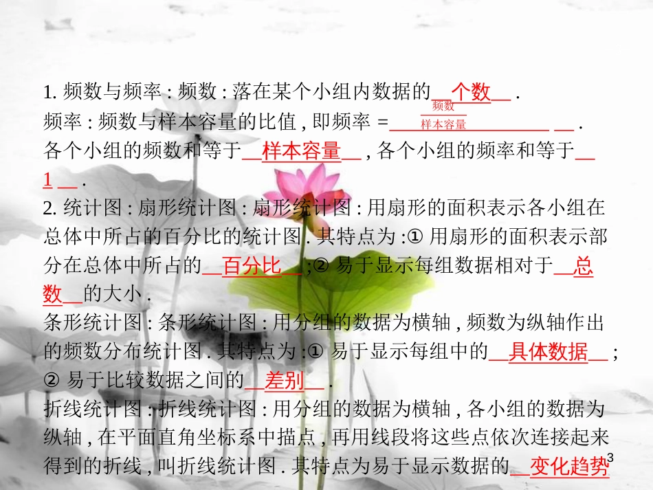 届中考数学复习 第三部分 统计与概率 第三十二课时 频数与统计图课件_第3页