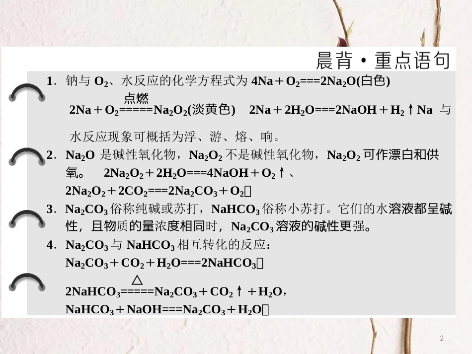 高中化学 专题2 从海水中获得的化学物质 第二单元 钠、镁及其化合物（第1课时）金属钠、碳酸钠的性质与应用课件 苏教版必修1_第2页