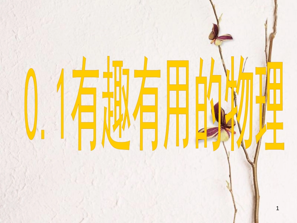 八年级物理上册 走进物理 第一节《有趣有用的物理》课件1 鲁教版五四制_第1页