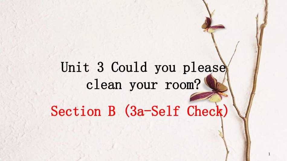 八年级英语下册 Unit 3 Could you please clean your room（第6课时）教学课件 （新版）人教新目标版_第1页