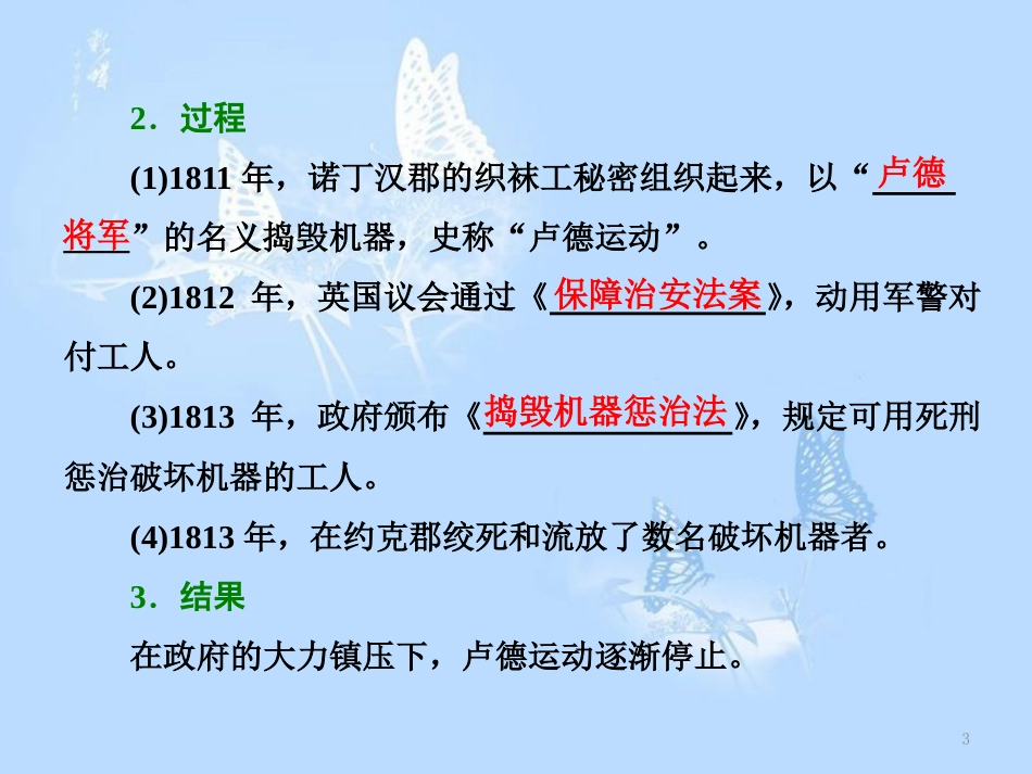 高中历史 专题5 人民群众争取民主的斗争 一 英国无产阶级的早期斗争课件 人民版选修2_第3页