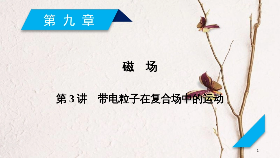 2019年高考物理一轮复习 第9章 磁场 第3讲 带电粒子在复合场中的运动课件 新人教版_第1页