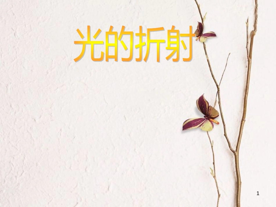 八年级物理上册 4.1《光的折射》课件1 （新版）苏科版_第1页