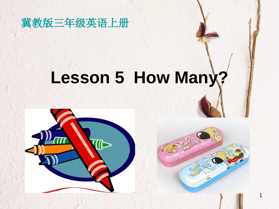 三年级英语上册 Unit 1 School and Numberslesson 5  how many课件 冀教版（三起）_第1页