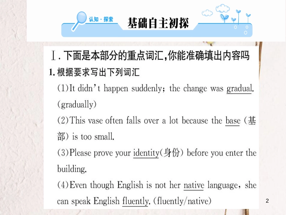 高中英语 Unit 2 English around the world Warming Up Reading课件 新人教版必修1_第2页