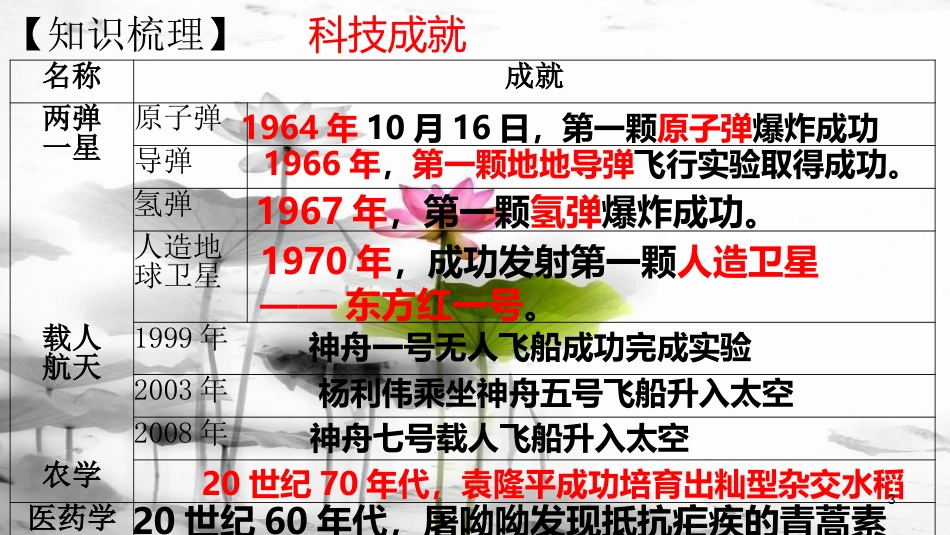 年八年级历史下册 第六单元 科学技术与社会生活复习课件 新人教版_第3页