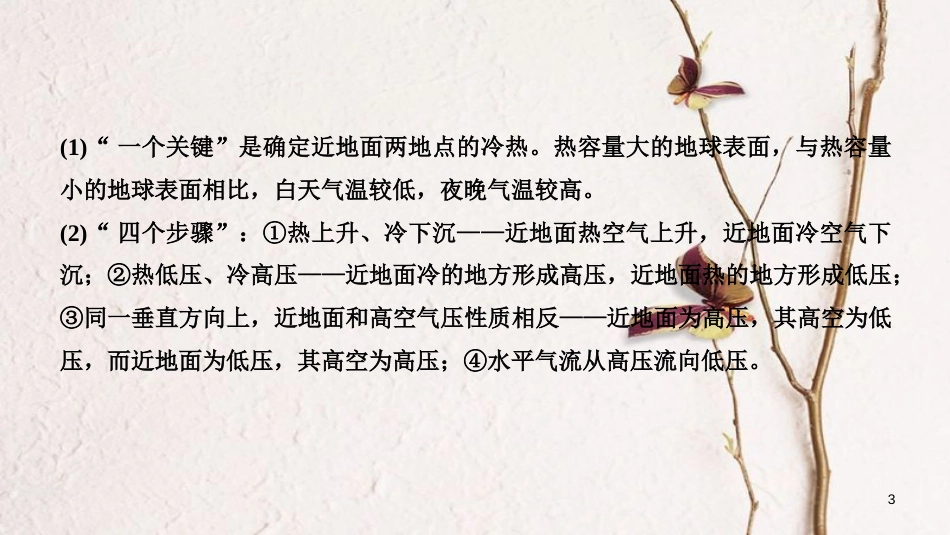 2019版高考地理一轮复习 第三单元 从地球圈层看地理环境 第7讲 冷热不均引起大气运动 第2课时课件 鲁教版_第3页